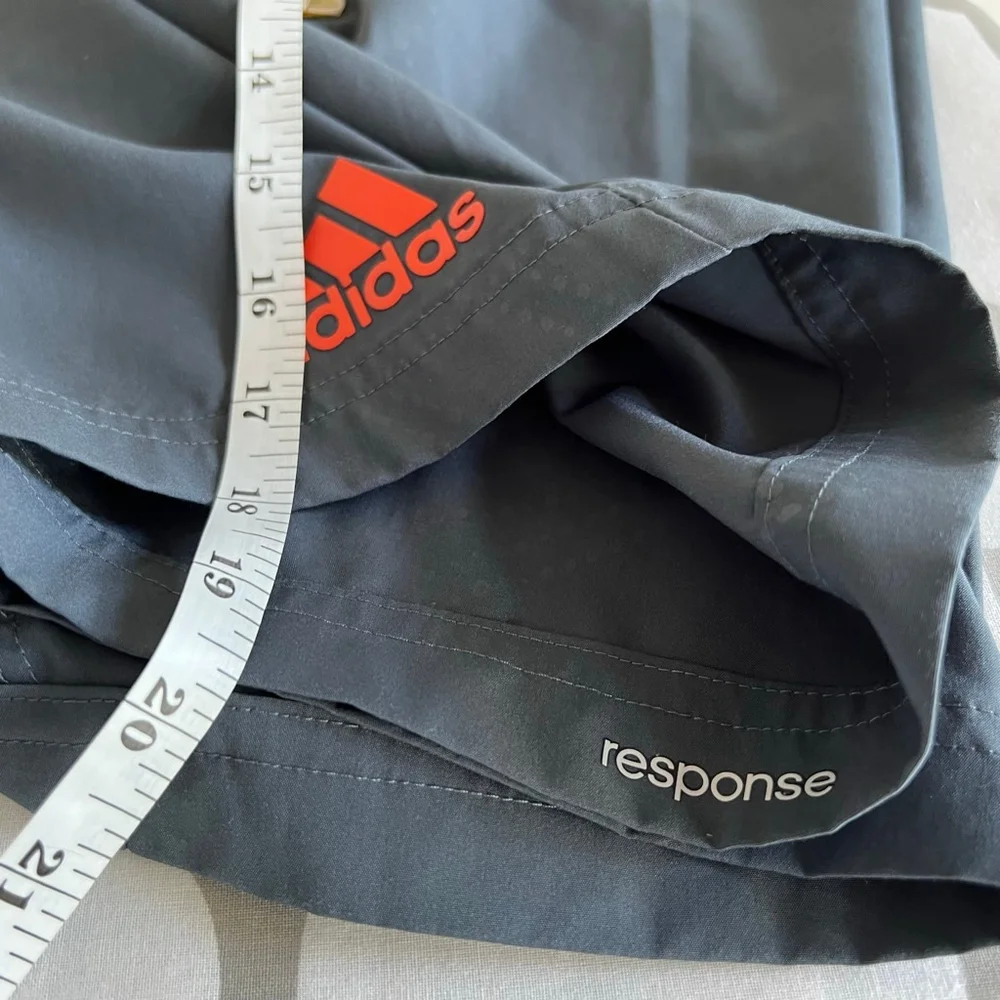 Adidas Gray Red Climalite Athletic Shorts M